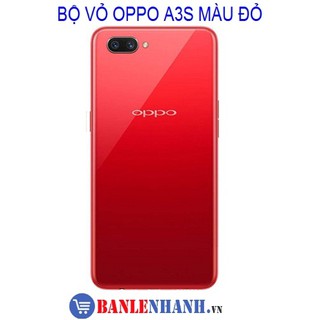 VỎ OPPO A3S CHỌT SIM DƯỚI MÀU ĐỎ (KÈM KHAY SIM, KÍNH CAMERA)	 [VỎ ZIN, XỊN]