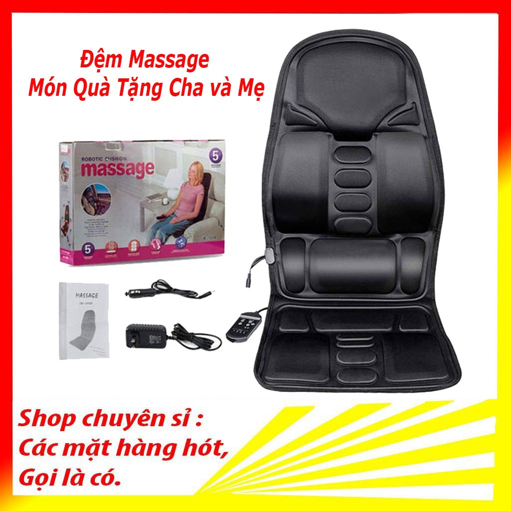 Bộ đệm ghế Matxa trên ô tô có 8 chế độ điều chỉnh, sử dụng được cả điện áp 12V-220V