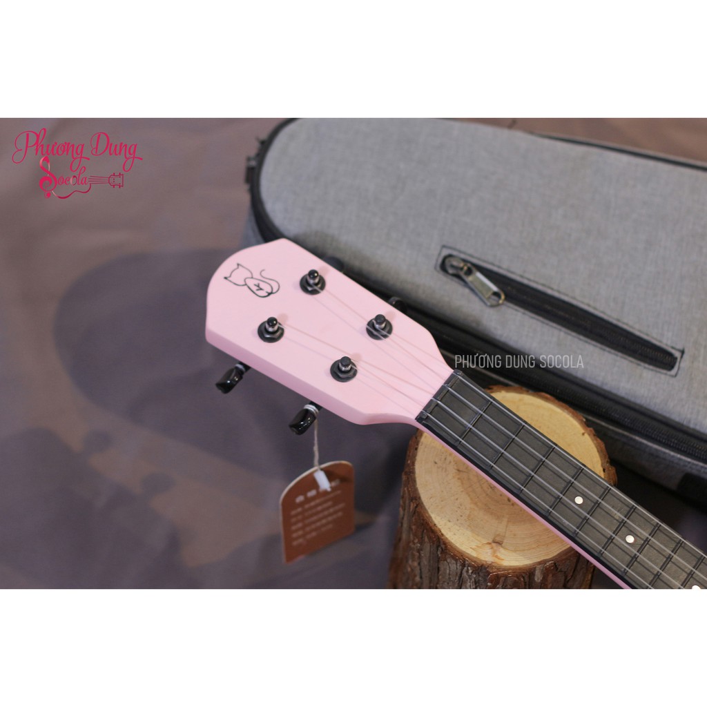 Đàn Ukulele Susanly Pink - size Concert 23inch - Gồm Full Phụ Kiện