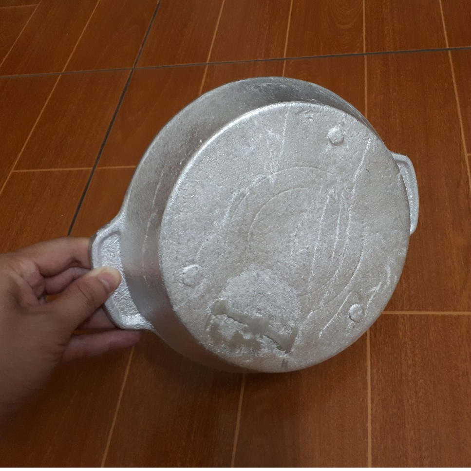 Chảo gang nướng thịt, nướng thức ăn, làm bánh mỳ chảo size 22cm sâu trơn