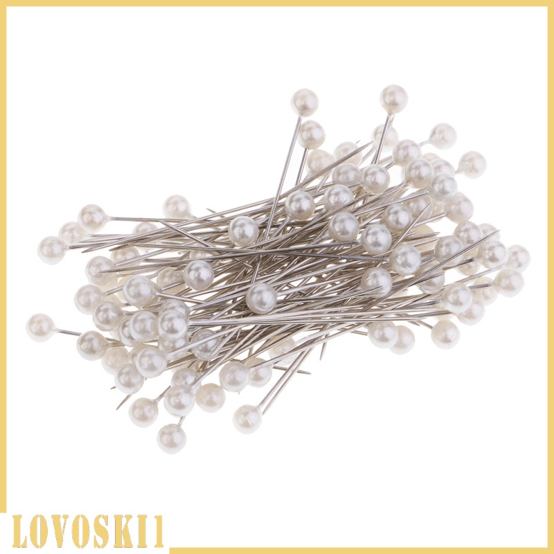 [LOVOSKI1]Boxed Pearl Head Pins Florist Craft Bouquet Handcraft Sewing Pins 1.5inch