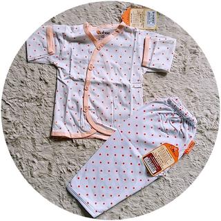 Bộ quần áo sơ sinh Babiboo chấm bi