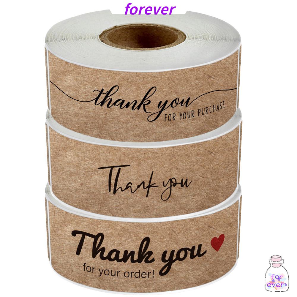 Set 120 nhãn dán giấy kraft hình chữ nhật 3x1 inch dành cho trang trí gói hàng