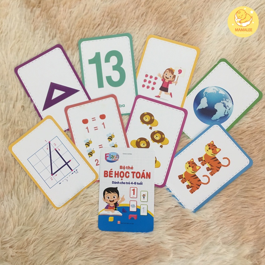 Bộ 42 Thẻ Học Toán Thông Minh Flash Card Theo Phương Pháp Glenn Doman Size Lớn 10x15cm (Cho Bé Từ 4 - 6 Tuổi)