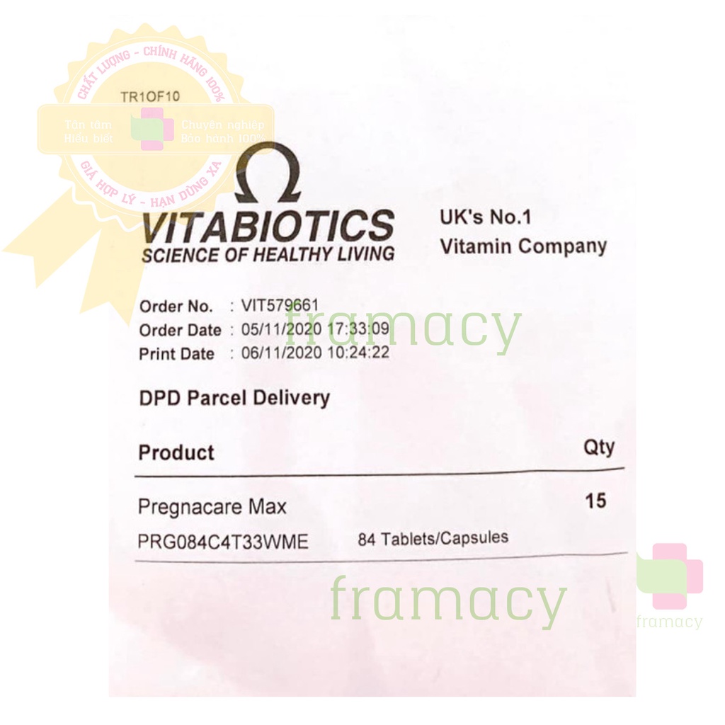 Vitamin tổng hợp cho bà bầu Pregnacare Max, Anh (84 viên) bổ sung Vitamin C, D3, DHA, Axit Folic cho bà bầu, mẹ sau sinh