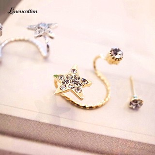 1 Pc\'s Elegant Earring Rhinestone Ear Cuff Warp Clip Ear Stud