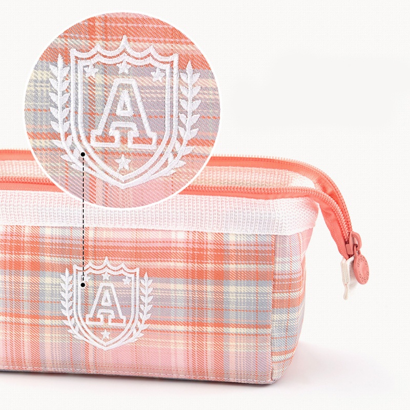 Túi Đựng Bút / Mỹ Phẩm Có Khóa Kéo Phong Cách Retro