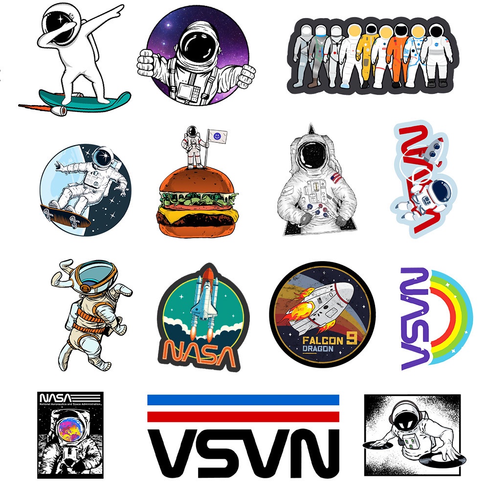 50 Sticker chủ đề PHI HÀNH GIA chống nước sticker dán laptop, điện thoại, đàn guitar, mũ bảo hiểm, vali không trùng nhau