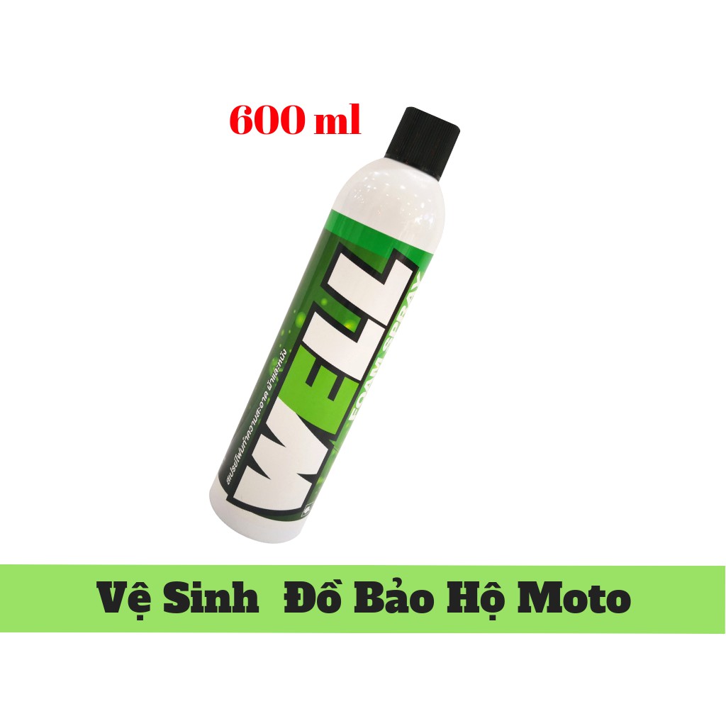 Dung Dịch Vệ Sinh Khô Nón Bảo Hiểm, Áo Da ,Giày...Lube71 WELL Foam Spray Tặng Khăn