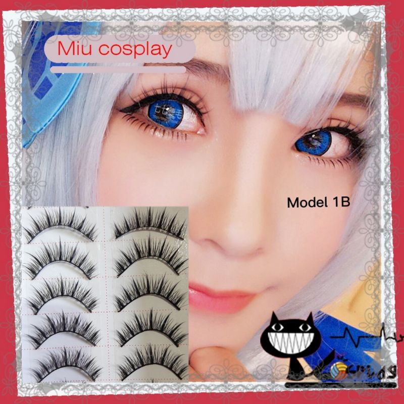 [sẵn] Mi giả cosplay Lolita Rem Ram Sagiri ( mi giả trên hóa trang) mã Model 1B [Miu Cosplay]