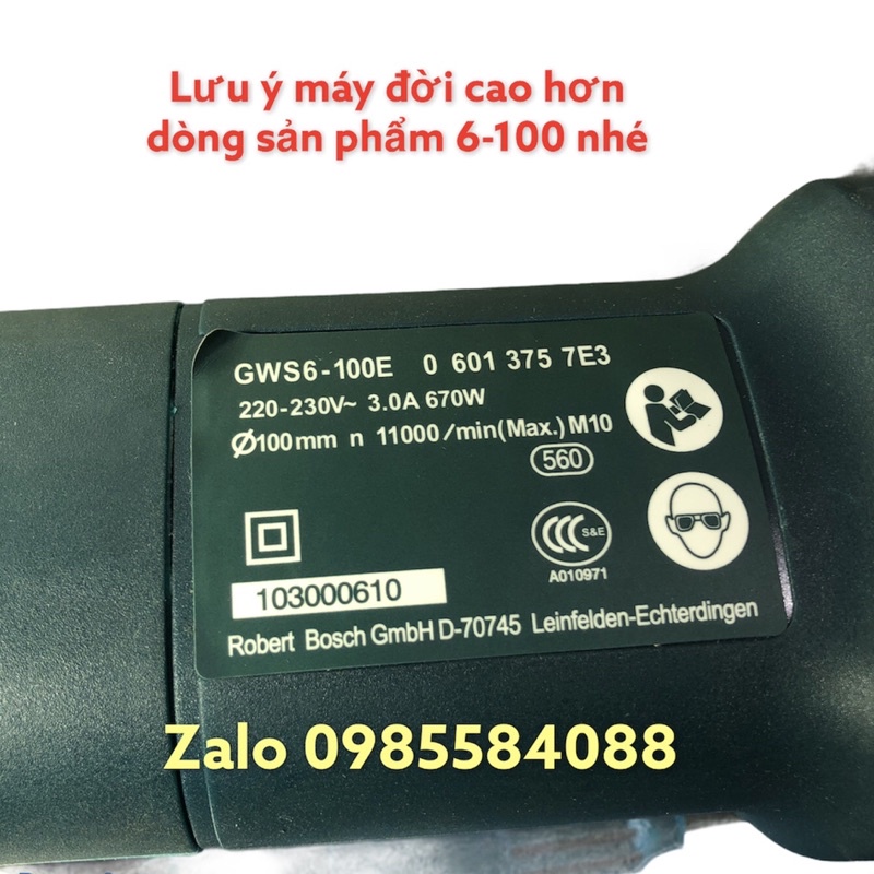 [freeship] Máy Cắt Mài Cầm Tay Bosch GWS 6-100E,Máy Mài Bosch loại tốt - Hàng nhập khẩu chất lượng bảo hành 12 tháng