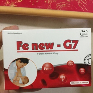 (Nhà thuốc 24h/7) Bổ sung sắt cho mẹ bầu Fe new G7 cung cấp vitamin cho cơ thể