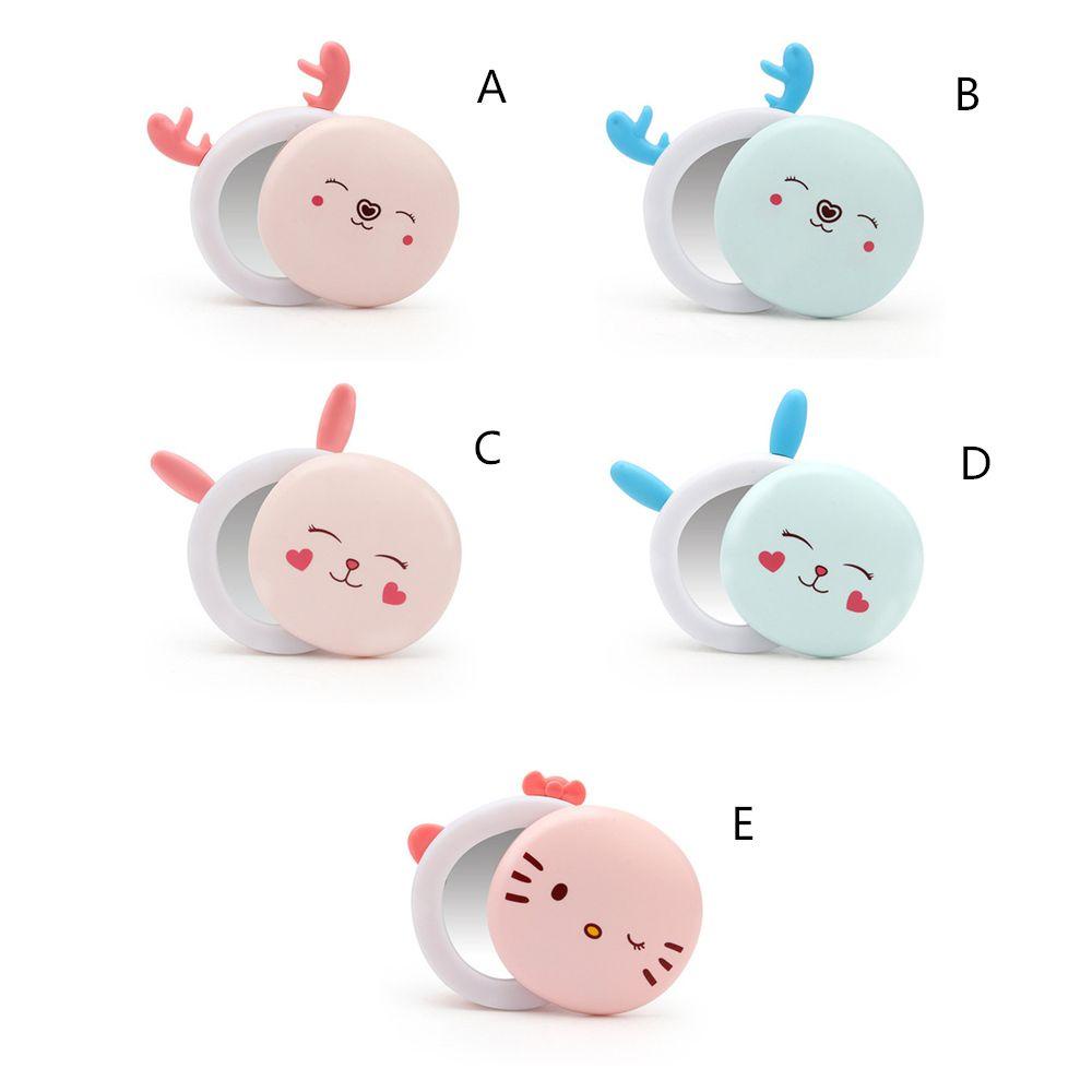 JUNE Gương Trang Điểm Mini Đa Năng Có Đèn LED Tiện Lợi