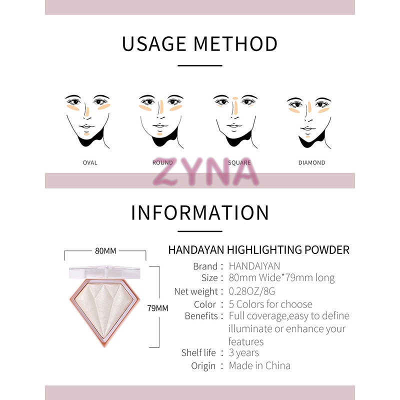 (Hàng Mới Về) Phấn Bắt Sáng Chống Thấm Nước Lâu Trôi Màu Sắc Sáng Bóng | BigBuy360 - bigbuy360.vn