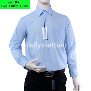 VIETTIEN - ÁO SƠ MI VIỆT TIẾN MÀU XANH BIỂN TAY DÀI VÀ TAY NGẮN DÁNG KHÔNG ÔM REGULAR