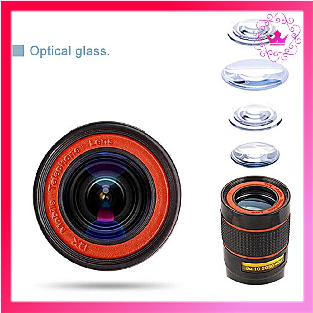 ⚛Mobile Phone Camera Lens 12X Zoom Telephoto Lens External Telescope Clip