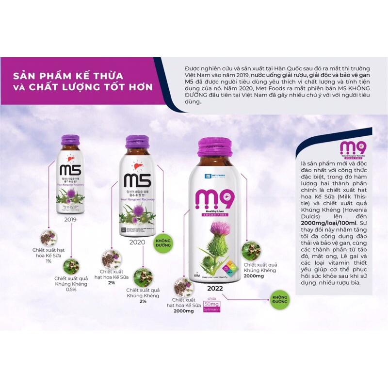 Nước giải rượu, bia M9 Healthy Liver. Giải độc gan, làm mát Gan nhập khẩu từ Hàn Quốc