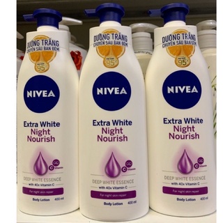 Dưỡng thể toàn thân chuyên sâu trắng da ban đêm Nivea 400ml