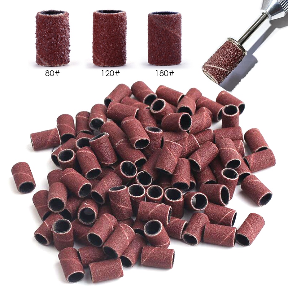 Đầu mài móng Nail Bộ 100 Đầu Mài Móng Tay 180 / 120 / 80 Grit 0603231
