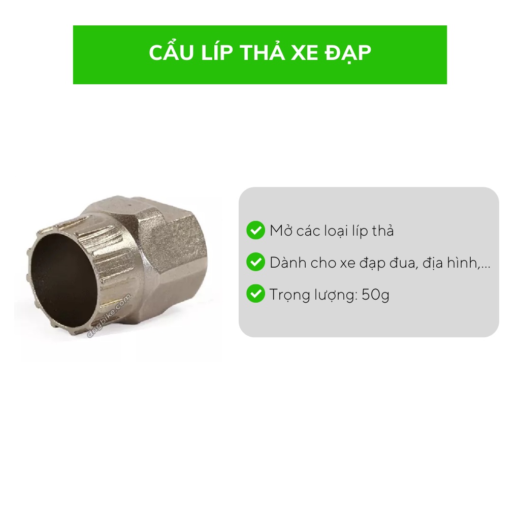 Cẩu líp thả xe đạp
