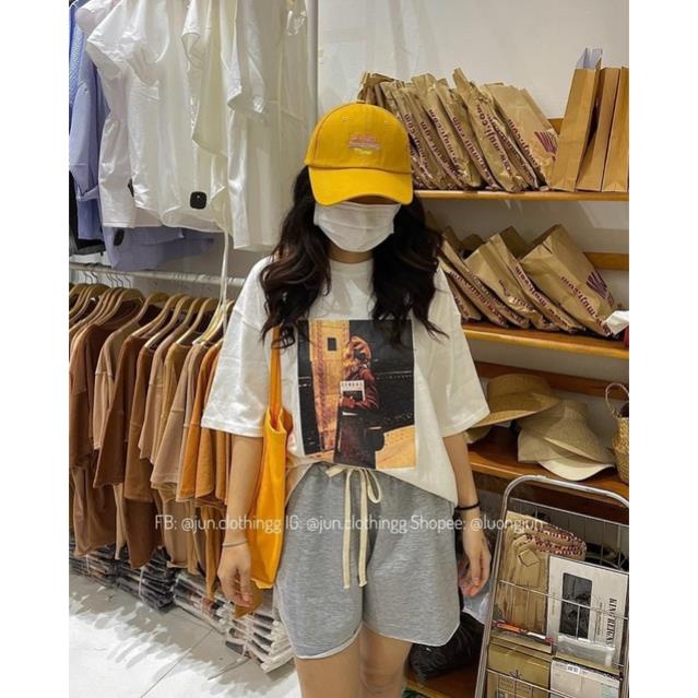 Áo Thun Vintage Unisex Rubystore Phông Ngắn Tay Lỡ Form Rộng Đẹp Cá Tính In Hình Tạp Chí Cô Gái Nam Nữ Ulzzang Hot