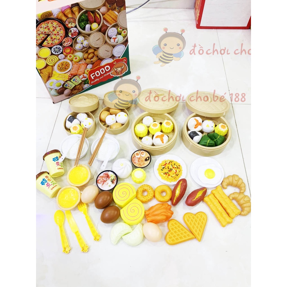 Đồ chơi nấu ăn 19, 31, 86, 88, 102 chi tiết cho bé dimsum điểm tâm nhà bếp nấu ăn
