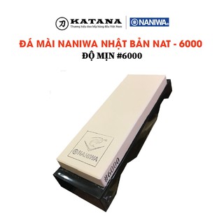 Đá mài dao tinh Naniwa độ mịn #6000 (có đế) (185x65x15) NAT6000D
