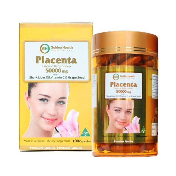 [ Hàng Chuẩn ÚC ] Golden Healthy Placenta 50000mg - Viên uống nhau thai cừu 100 viên | BigBuy360 - bigbuy360.vn