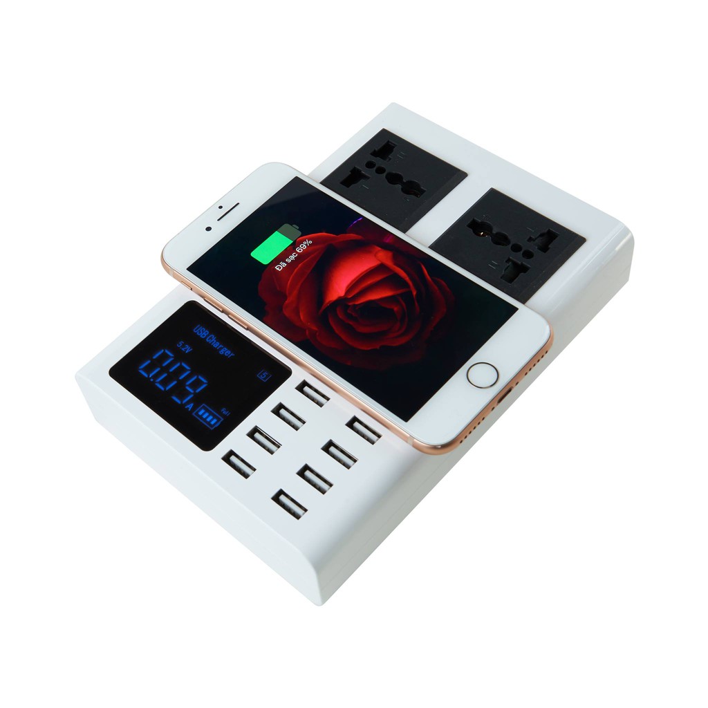 Adapter dock hub sạc 8 cổng USB
