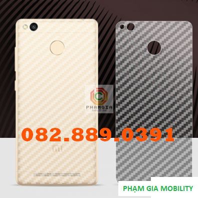 Miếng dán mặt lưng skin carbon Oppo A71/ A83/ A3S/ A7 2018/ A1K
