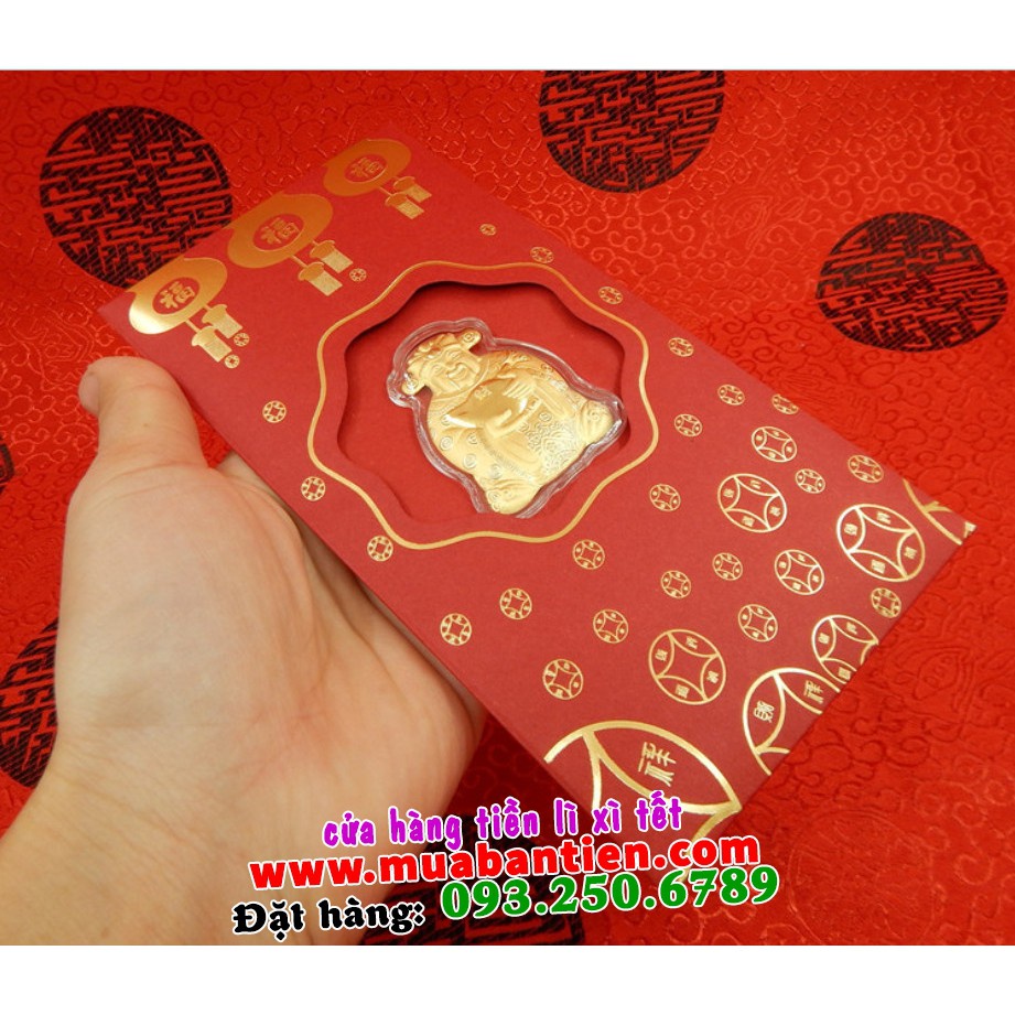 [SIÊU TIẾT KIỆM - HOT 2023] COMBO 5 BAO LÌ XÌ THẦN TÀI MẠ VÀNG DL CAO CẤP ĐẸP - GIÁ SIÊU RẺ