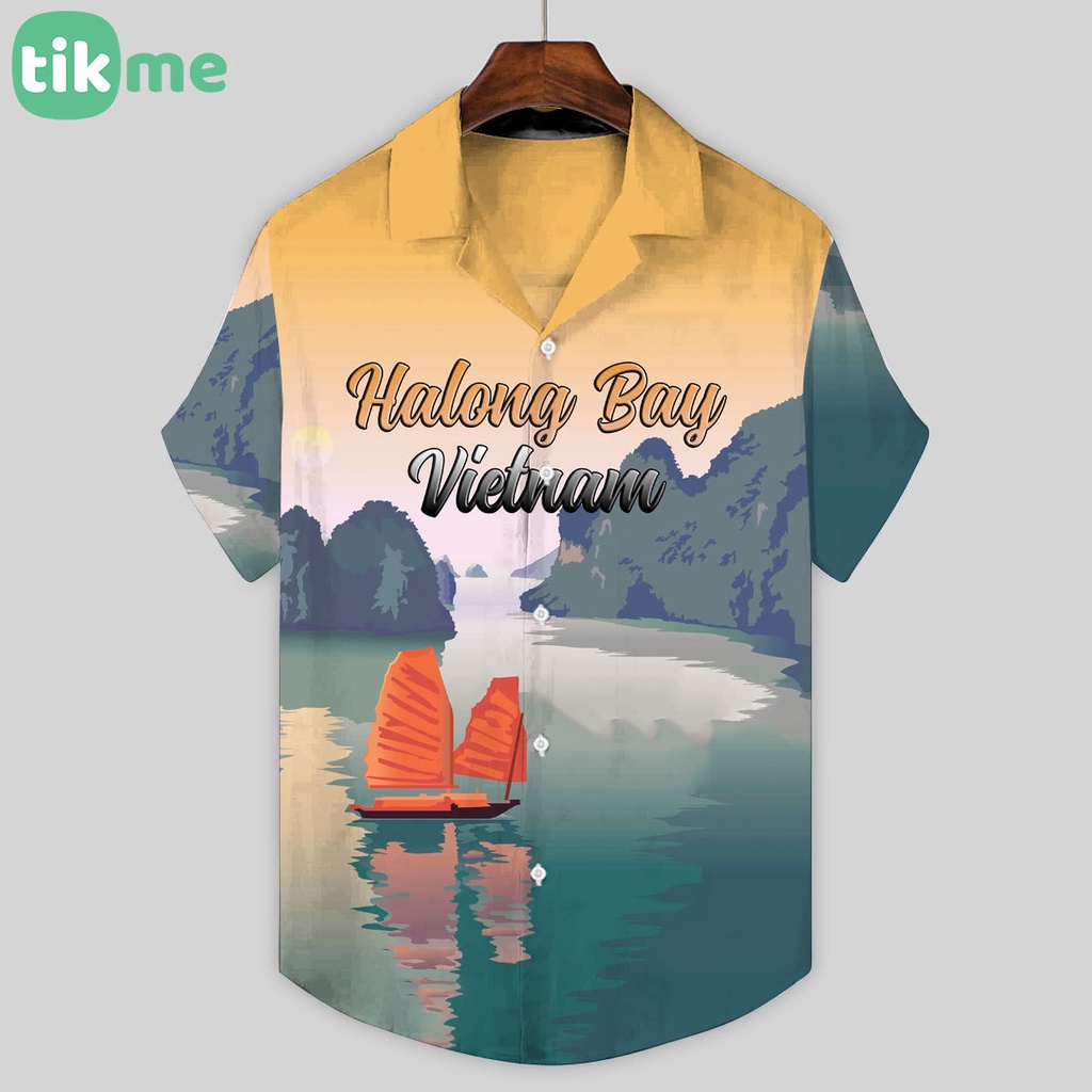 Áo Đi Biển, Đi Chơi Gia Đình Họa Tiết Hawaii Unisex Size XS-2XL Chủ Đề Địa Danh Du Lịch