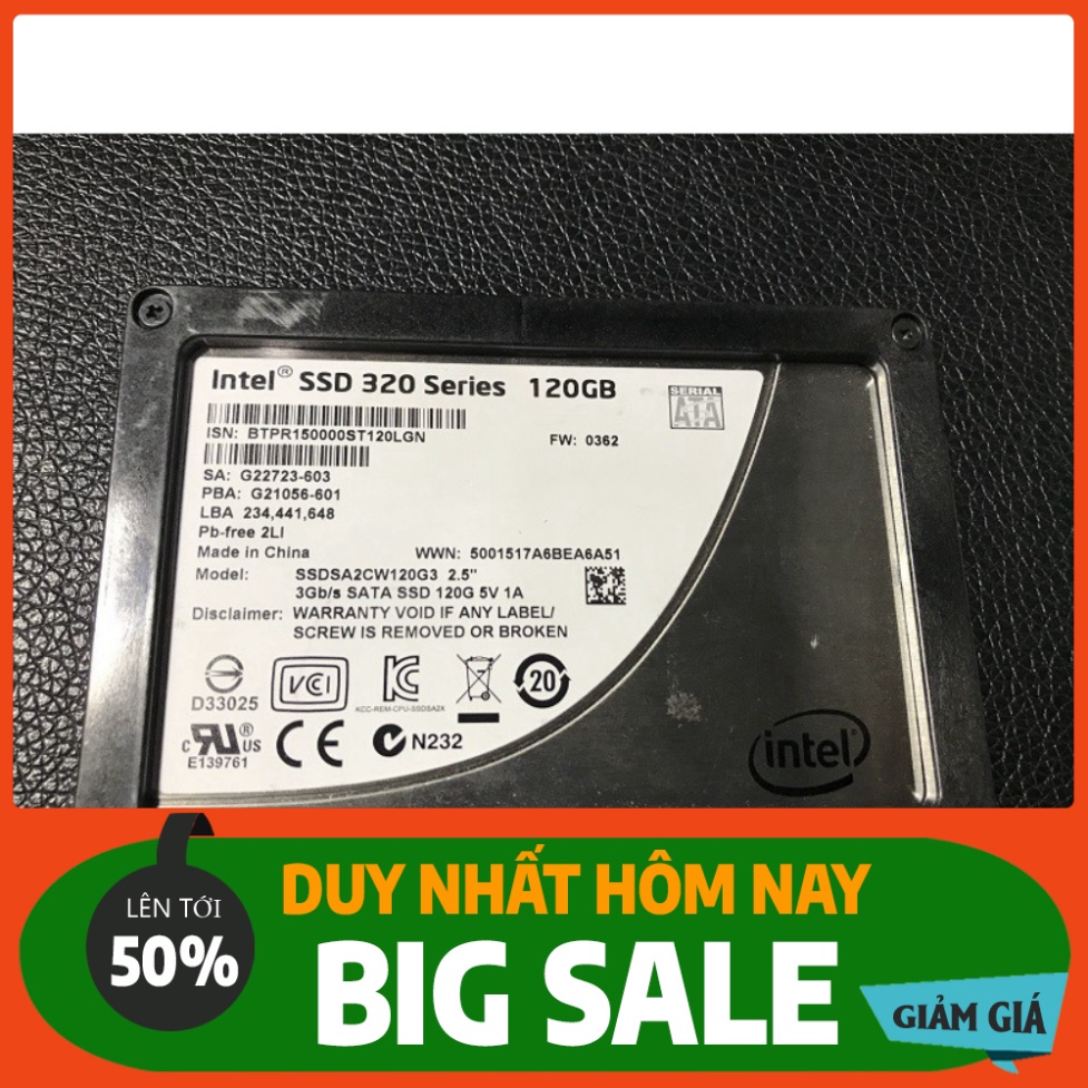 BÃO GIÁ Ổ cứng SSD Intel 120Gb, hàng zin chính hãng tháo thừ server siêu bền và ổn định, bảo hành 3 năm $$