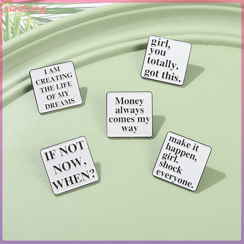 Ghim Cài Áo In Chữ Truyền Cảm Hứng Thời Trang