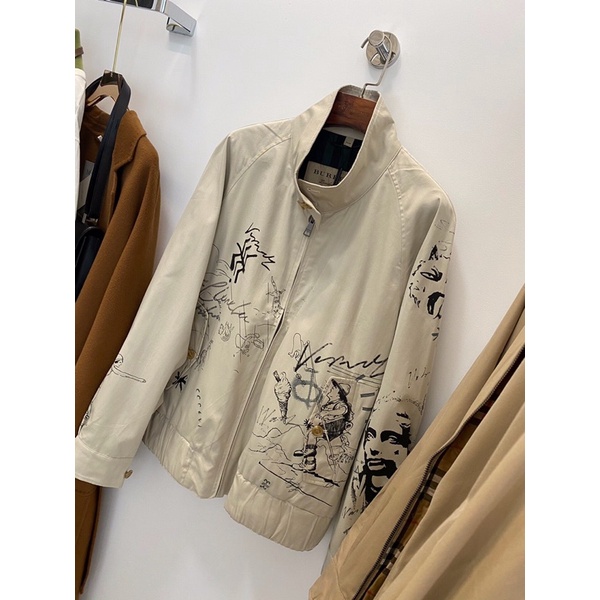 Áo khoác kaki nam BURBERRY BBR hình vẽ thời trang cao cấp