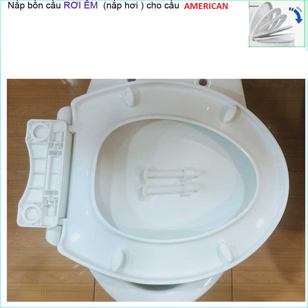 Nắp bồn cầu rơi êm thay thế cho cầu american vf232, vf2322, vf373, vf2374, vf2390,vf 2391