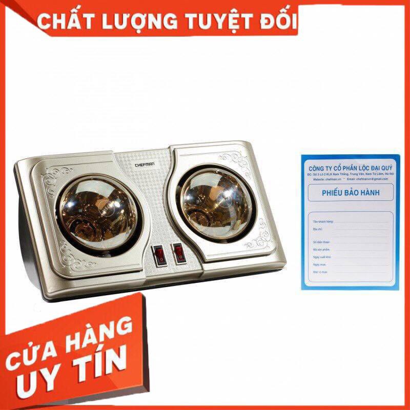 [XẢ KHO+FREE SHIP] Đèn Sưởi Nhà Tắm 2 Bóng 3 bóng Chefman