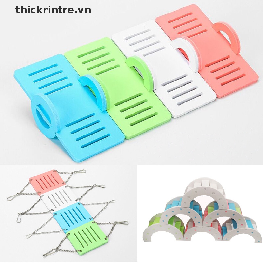 Xích Đu Cầu Vồng Đồ Chơi Bằng Gỗ Cho Chuột Hamster