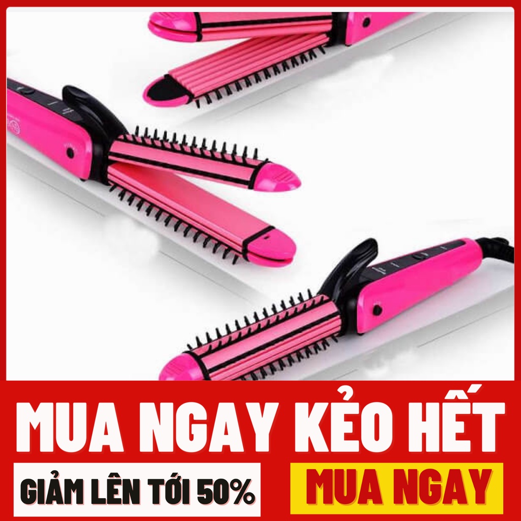 MÁY LÀM TÓC ĐA NĂNG 3IN1 HÃNG NOVA CHÍNH HÃNG: VỪA DUỖI THẲNG, VỪA UỐN XOĂN VÀ BẤM XÙ TÓC