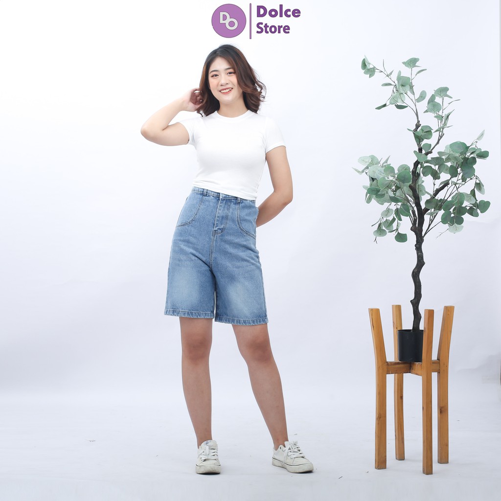 Quần Short jean nữ chất bò trơn mềm mại - Dolce