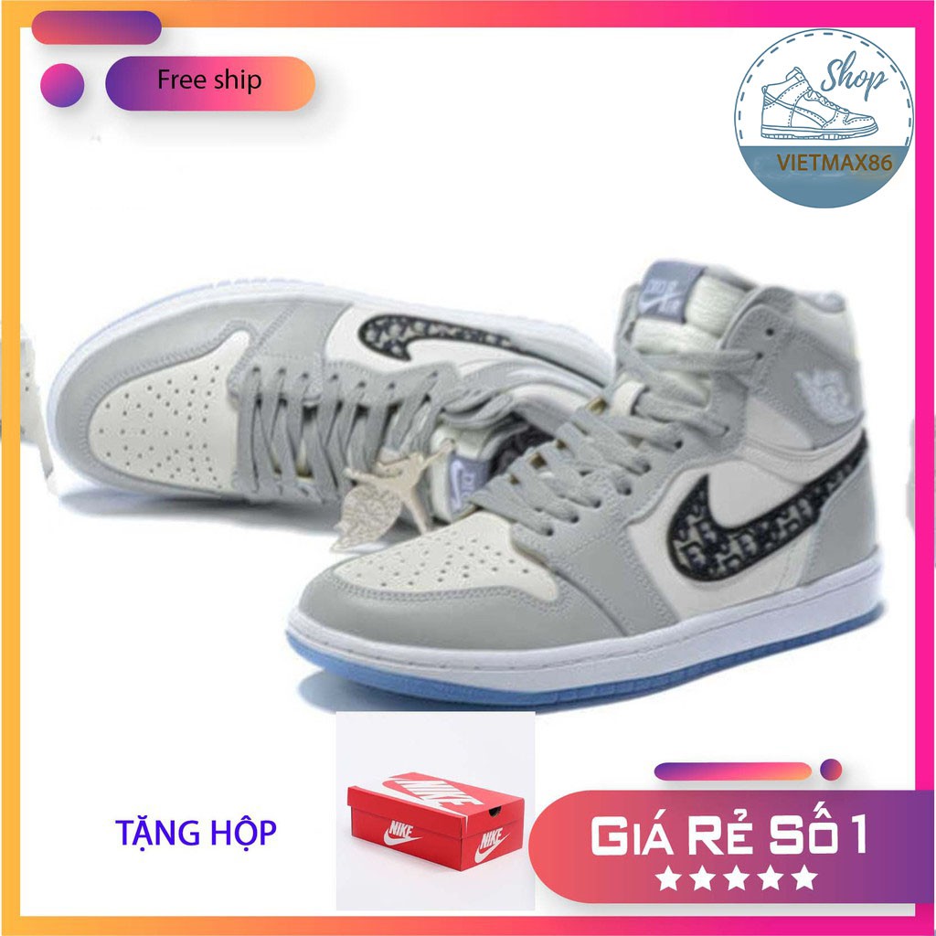 Giày thể thao jd1 𝐃𝐢𝐨𝐫 mẫu mới cổ cao cao cấp, Giày Jd dior cao cổ nam nữ, giày thời trang  vietmax86