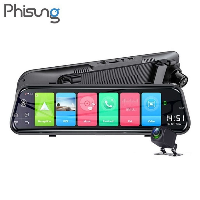 Camera hành trình gương ô tô thương hiệu cao cấp Phisung Z55, 4G, Wifi, 10 inch - Hàng Nhập Khẩu Chính Hãng {CHÍNH HÃNG