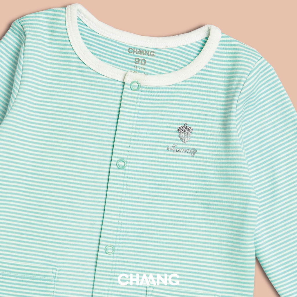 Áo khoác kẻ xanh chaang