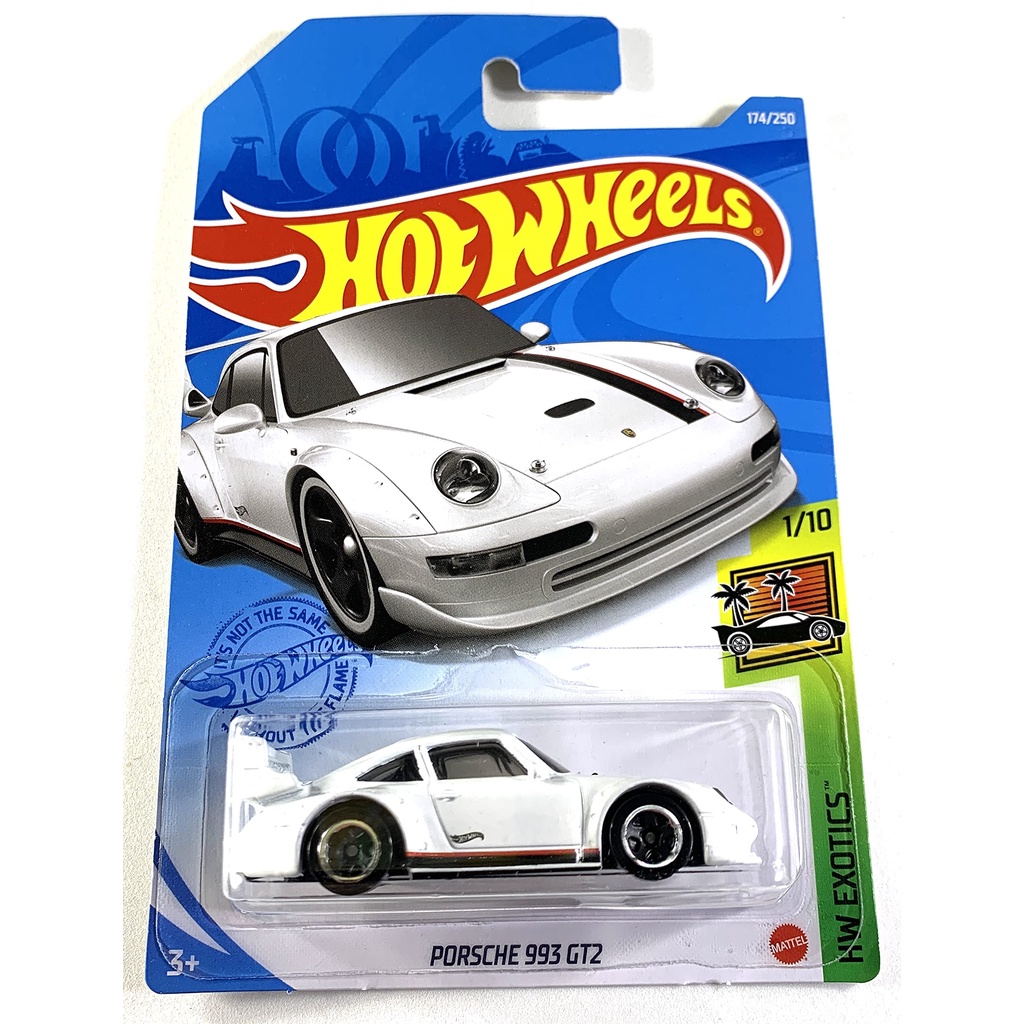 Xe mô hình Hot Wheels 1/64 Porsche 993 GT2 White