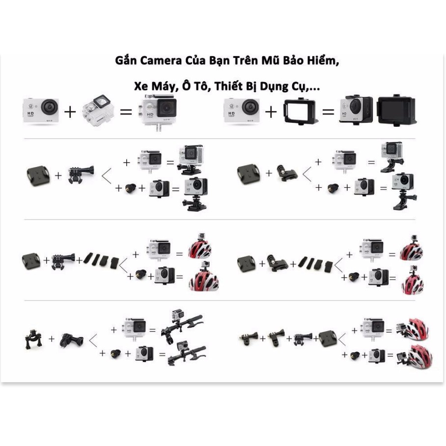 camera phượt hành động Sport Cam Wifi 4K ULTRA HD Quay Ban Đêm | BigBuy360 - bigbuy360.vn