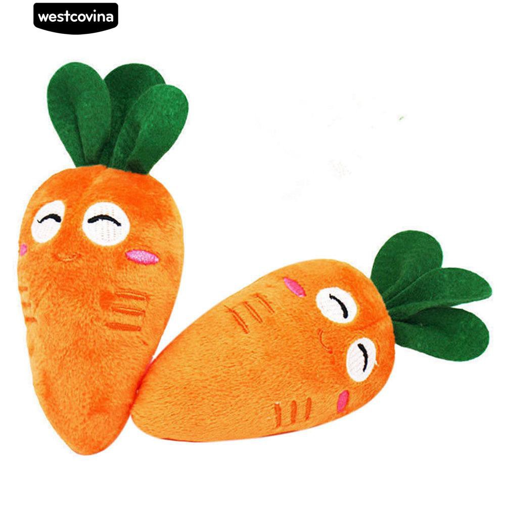 Đồ chơi nhồi bông hình củ cà rốt dễ thương cho thú cưng