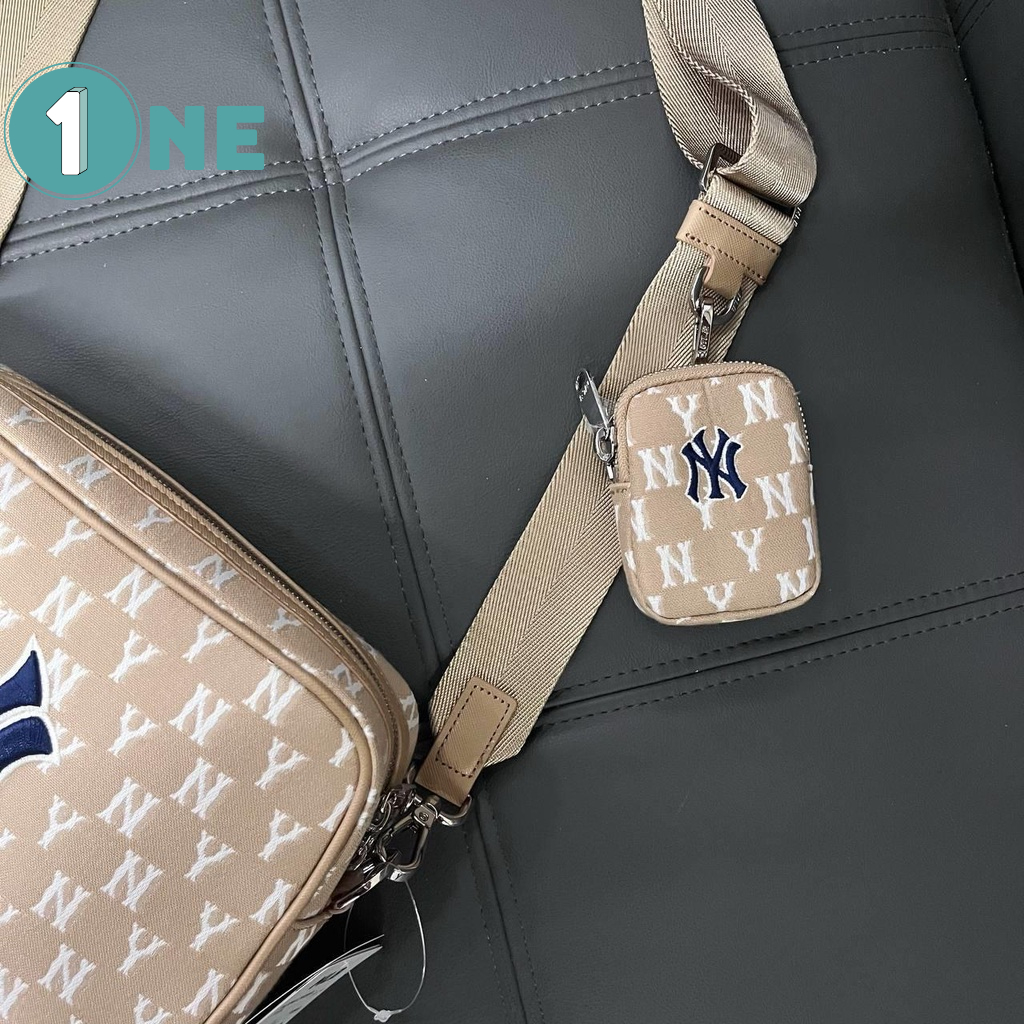 ( Chuẩn Hãng ) Túi Đeo Chéo MLB NY Monogram Jacquard Crossbody Bag New York Yankees Size 23 Full Tag Mac