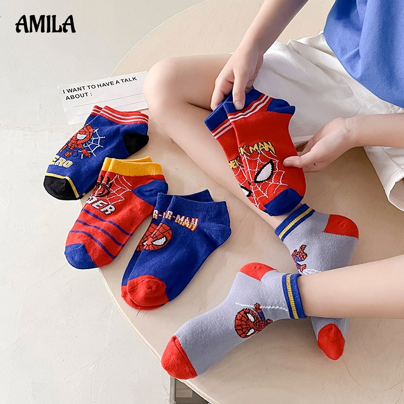 Tất AMILA thoáng khí họa tiết siêu anh hùng độc đáo cho trẻ em