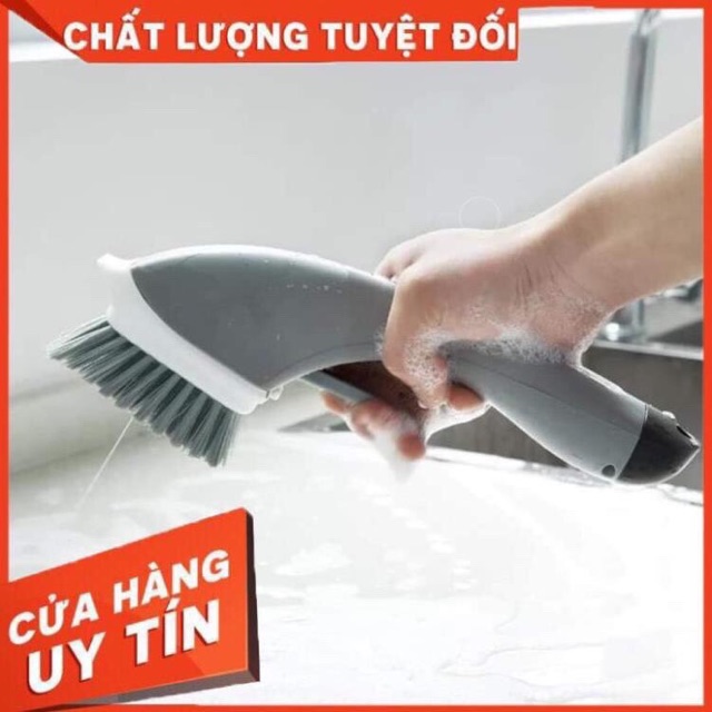 Chổi Cọ Rửa Vệ Sinh Đa Năng Cho Nhà Bếp Kèm Bình Tiện Lợi 2 in 1