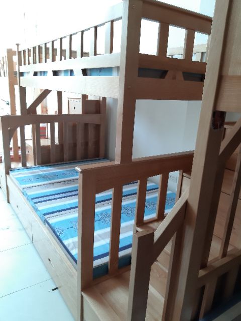 Giường tầng cho bé gỗ sồi